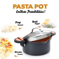 Best deal 🥰 Gotham Steel 5 Qt. Non-Stick Ti-Ceramic Pasta Pot With Built-In Strainer And Twist N’ Lock Handles 👍 -Cheap Cookware Shop unnamed file 11