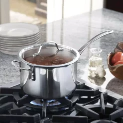 Outlet ✔️ Calphalon Tri-Ply 4.5 Qt. Aluminum Sauce Pan In Stainless Steel With Glass Lid ⌛ -Cheap Cookware Shop unnamed file 16