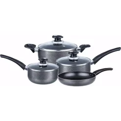 Coupon ⌛ Brentwood 7-Piece Aluminum Nonstick Cookware Set In Granite 🎉