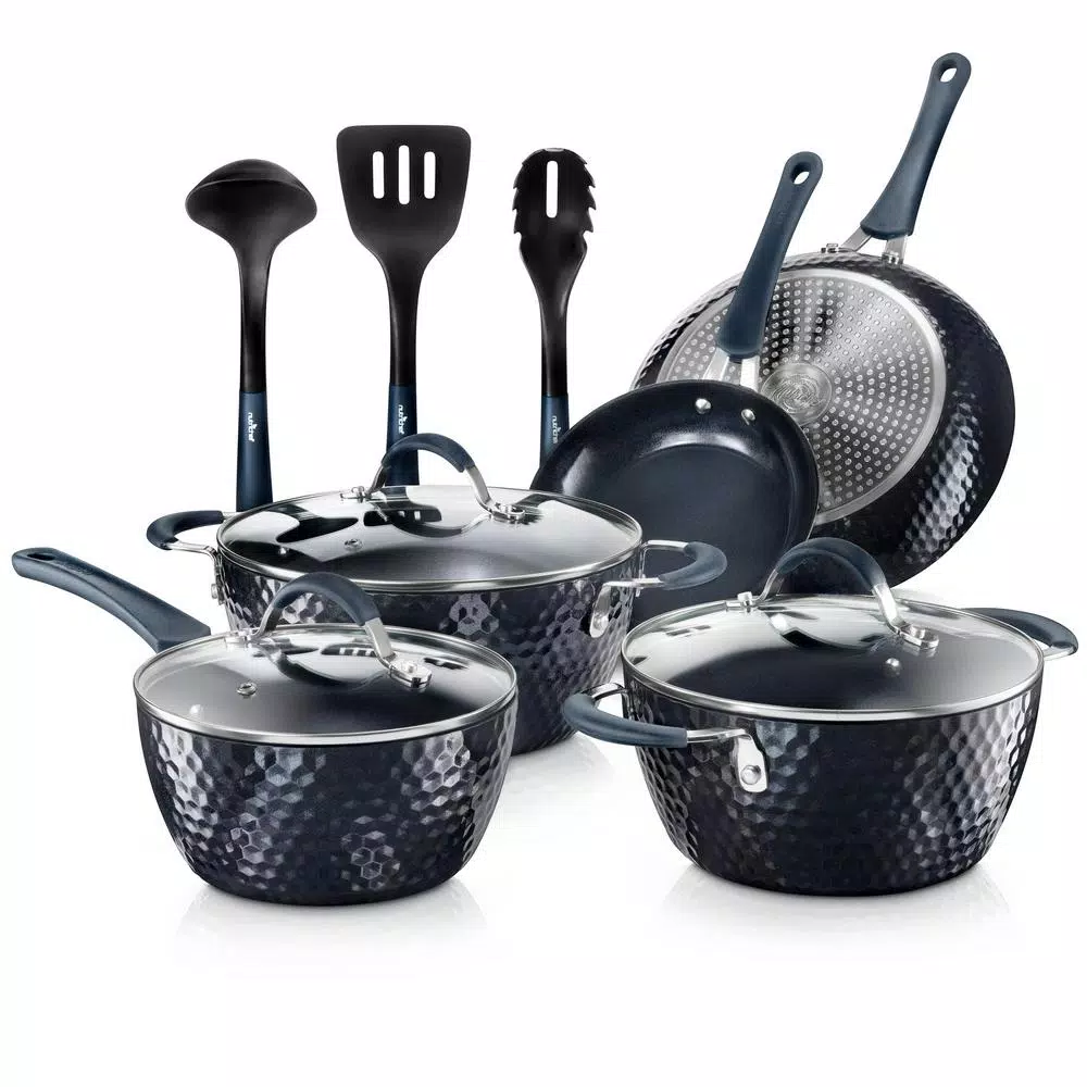 Deals π NutriChef Elegant Diamond 11-Piece Aluminum Nonstick Cookware Set In Blue π 1 Deals π NutriChef Elegant Diamond 11-Piece Aluminum Nonstick Cookware Set In Blue π