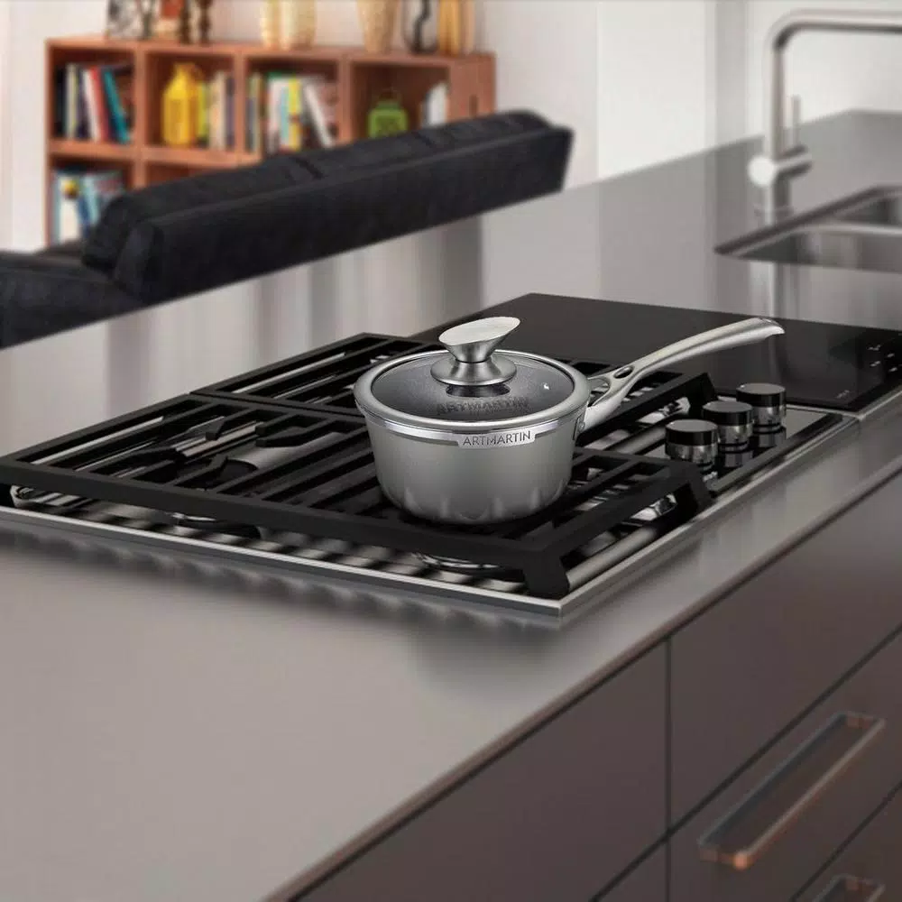 Wholesale โ AMERCOOK Artmartin 1.5 Qt. Cast Aluminum Ceramic Nonstick Sauce Pan In Ash With Glass Lid ๐ 2 Wholesale โ AMERCOOK Artmartin 1.5 Qt. Cast Aluminum Ceramic Nonstick Sauce Pan In Ash With Glass Lid ๐ - Image 2