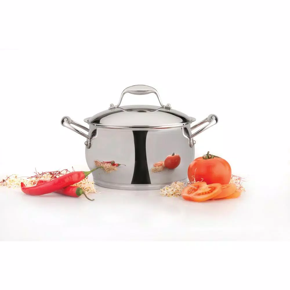 Flash Sale 😀 BergHOFF Essentials Zeno 10.6 Qt. Stainless Steel Stock Pot With Glass Lid 🔔 4 Flash Sale 😀 BergHOFF Essentials Zeno 10.6 Qt. Stainless Steel Stock Pot With Glass Lid 🔔 - Image 4