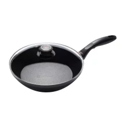 Promo ❤️ Swiss Diamond Nonstick Edge Stir Fry Pan With Lid 👏