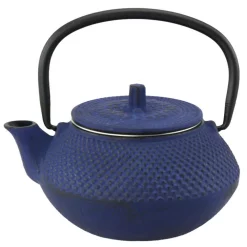 Cheap ❤️ Creative Home Kyusu Blue Cast Iron 10 Oz. Tea Pot With Removable Stainless Steel Infuser Basket 😉