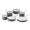 Discount ⌛ Calphalon Classic 11-Piece Hard-Anodized Aluminum Ceramic Nonstick Cookware Set In Black And White 👏