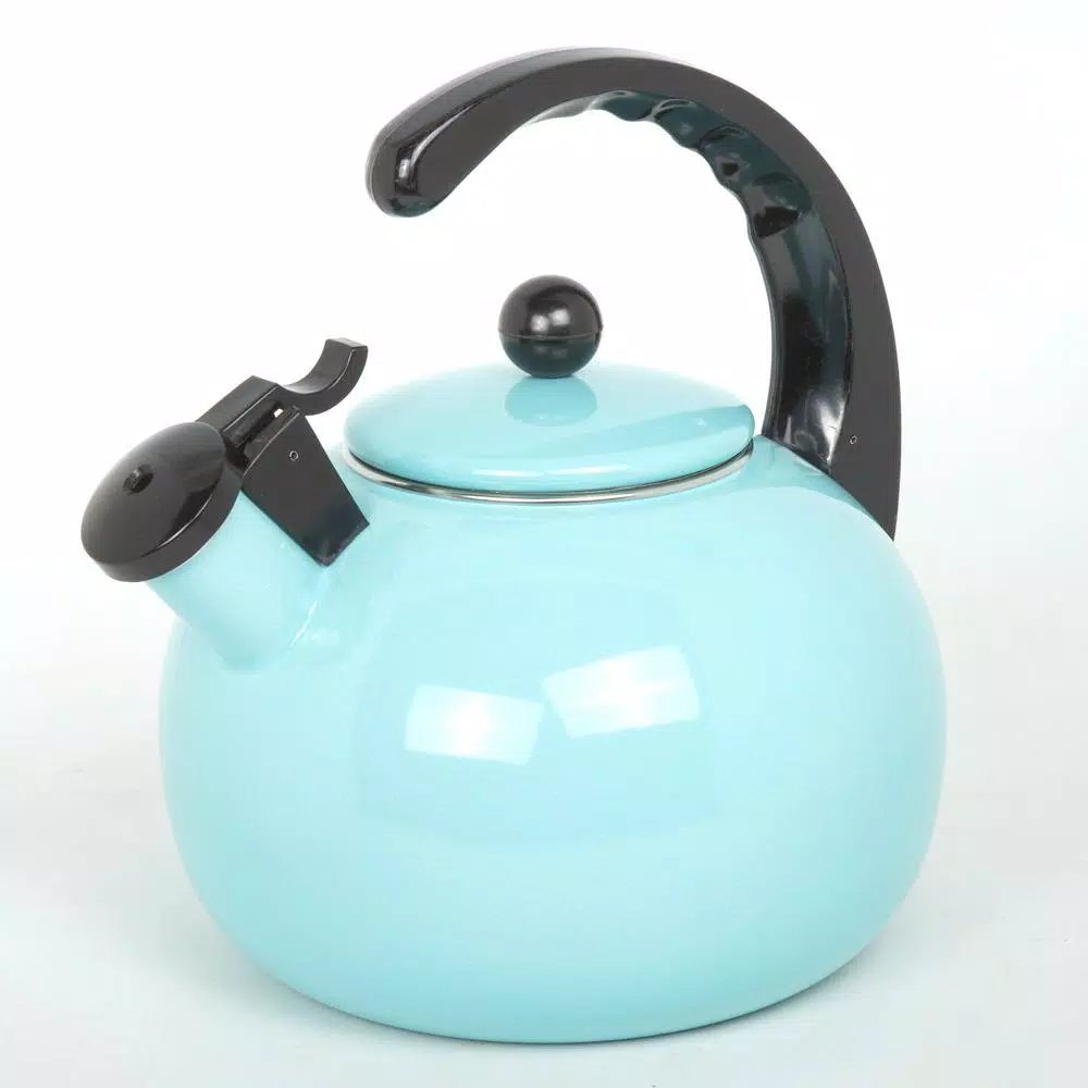 Hot Sale ๐ Creative Home Horizon 2.5 Light Blue Quart Porcelain Enamel On Steel Whistling Tea Kettle ๐คฉ 1 Hot Sale ๐ Creative Home Horizon 2.5 Light Blue Quart Porcelain Enamel On Steel Whistling Tea Kettle ๐คฉ