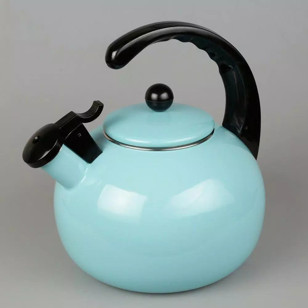 Hot Sale ๐ Creative Home Horizon 2.5 Light Blue Quart Porcelain Enamel On Steel Whistling Tea Kettle ๐คฉ 2 Hot Sale ๐ Creative Home Horizon 2.5 Light Blue Quart Porcelain Enamel On Steel Whistling Tea Kettle ๐คฉ - Image 2