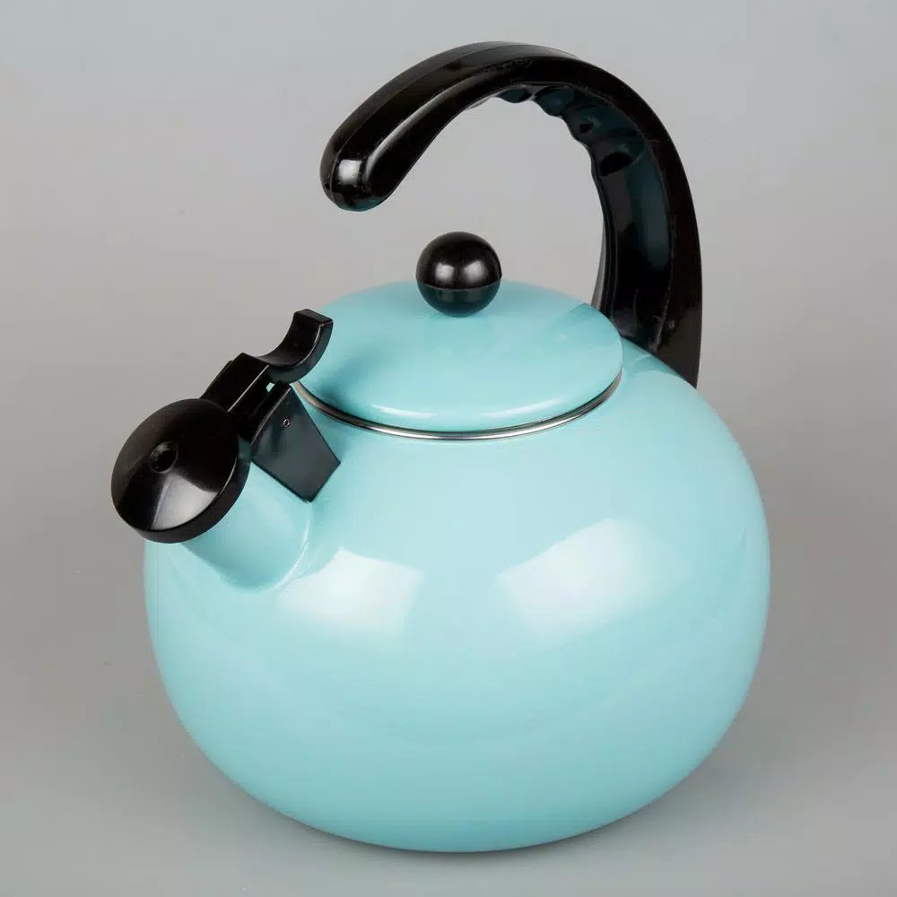 Hot Sale ๐ Creative Home Horizon 2.5 Light Blue Quart Porcelain Enamel On Steel Whistling Tea Kettle ๐คฉ 4 Hot Sale ๐ Creative Home Horizon 2.5 Light Blue Quart Porcelain Enamel On Steel Whistling Tea Kettle ๐คฉ - Image 4