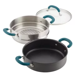 Promo 💯 Rachael Ray 3 Qt. Create Delicious Hard Anodized Aluminum Nonstick Steam Set, Gray 🤩 -Cheap Cookware Shop unnamed file 1111