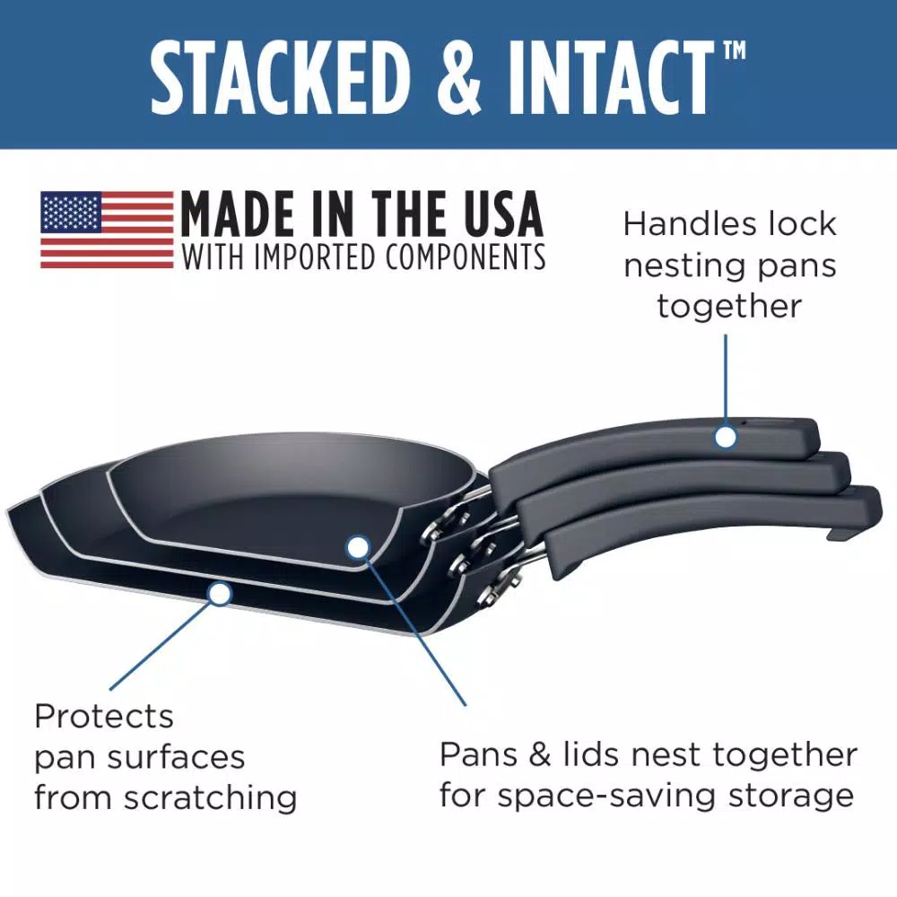 Cheapest ⭐ Farberware Neat Nest Space Saving 12 In. Aluminum Nonstick Skillet In Black 🔥 2 Cheapest ⭐ Farberware Neat Nest Space Saving 12 In. Aluminum Nonstick Skillet In Black 🔥 - Image 2