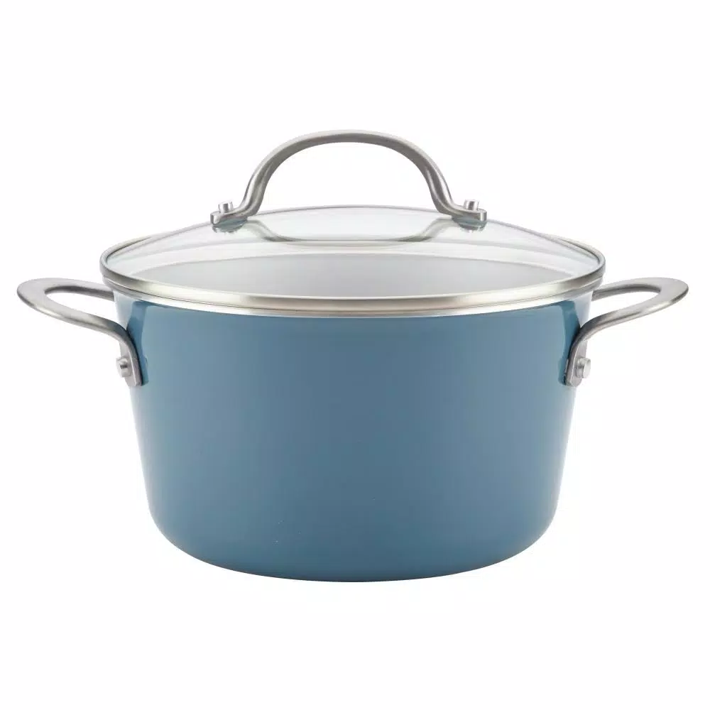 Flash Sale π₯ Ayesha Curry Home Collection 4.5 Qt. Twilight Teal Porcelain Enamel Non-Stick Covered Saucepot β¨ 1 Flash Sale π₯ Ayesha Curry Home Collection 4.5 Qt. Twilight Teal Porcelain Enamel Non-Stick Covered Saucepot β¨