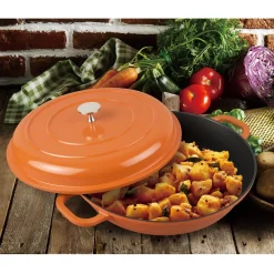 Best reviews of ⌛ MasterPan Enamel 3 Qt. Round Cast Aluminum Nonstick Casserole Dish In Orange With Lid ⌛ -Cheap Cookware Shop unnamed file 1156