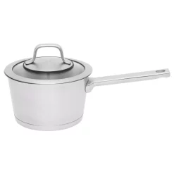 New ❤️ BergHOFF Essentials Manhattan 1.8 Qt. Stainless Steel Sauce Pan With Glass Lid 🛒