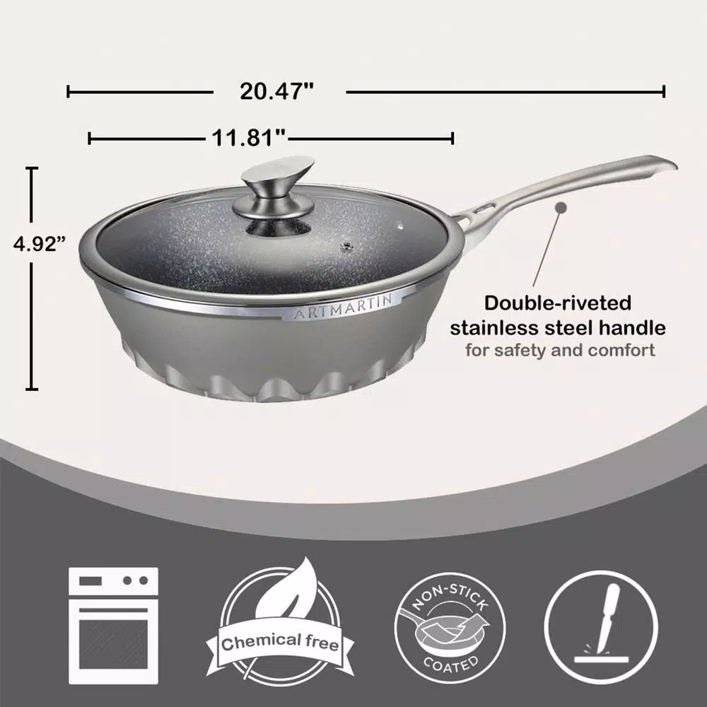 Best deal ๐ AMERCOOK 11 In. Die Cast Aluminum Round Wok And Lid With Induction Bottom โญ 2 Best deal ๐ AMERCOOK 11 In. Die Cast Aluminum Round Wok And Lid With Induction Bottom โญ - Image 2
