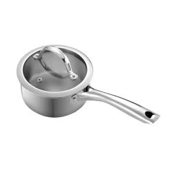 New ๐ Cooks Standard Classic 1.5 Qt. Stainless Steel Sauce Pan With Glass Lid ๐ฏ