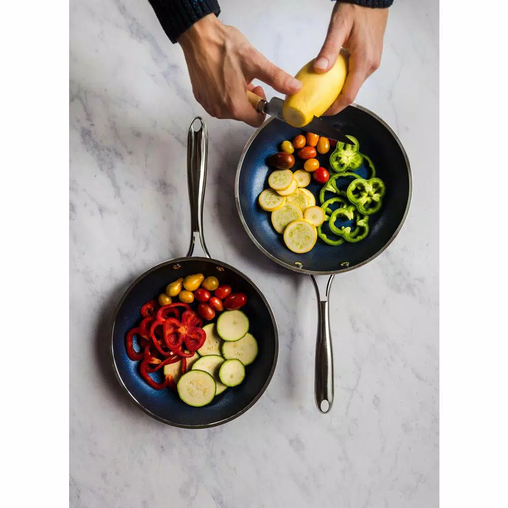 Cheapest π GRANITESTONE Classic Blue 10-Piece Aluminum Ultra-Durable Non-Stick Diamond Infused Cookware Set With Glass Lids π 3 Cheapest π GRANITESTONE Classic Blue 10-Piece Aluminum Ultra-Durable Non-Stick Diamond Infused Cookware Set With Glass Lids π - Image 3