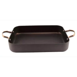 Best deal 👍 BergHOFF Ouro Hard Anodized Aluminum Black Roaster Pan With Rose Gold Handles 🛒