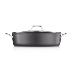 Best Pirce ❤️ Calphalon Premier 7 Qt. Hard-Anodized Aluminum Nonstick Saute Pan In Black With Glass Lid ⭐
