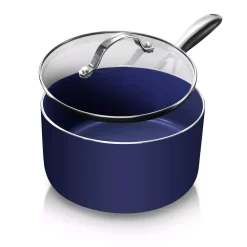 Top 10 ๐งจ GRANITESTONE Classic Blue 2.5 Qt. Aluminum Ultra-Durable Non-Stick Diamond Infused Saucepan With Glass Lid โค๏ธ