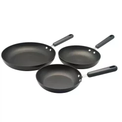 Cheap 🥰 Circulon Classic 3-Piece Hard-Anodized Aluminum Nonstick Skillet Set In Black 🔥
