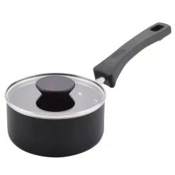 Flash Sale 🎉 Farberware Neat Nest Space Saving 1 Qt. Aluminum Nonstick Sauce Pan In Black With Glass Lid 🔥