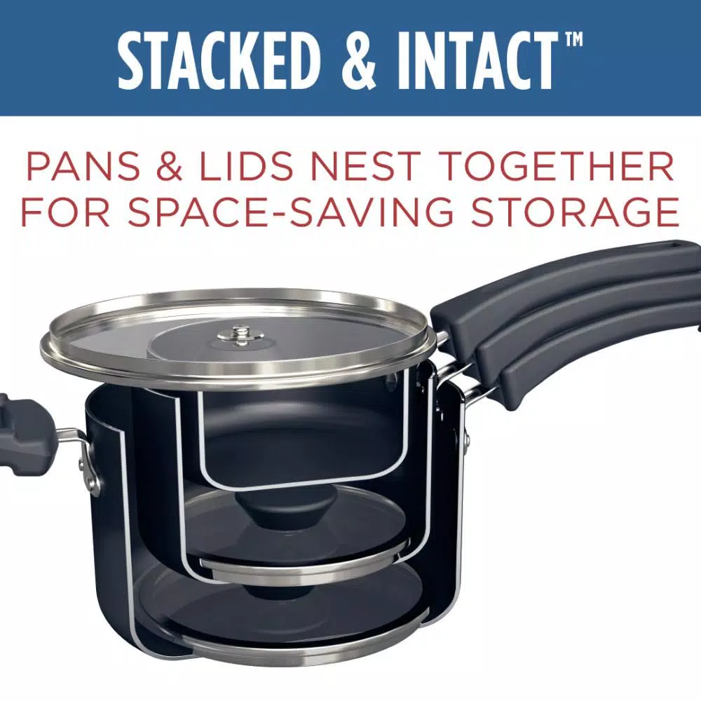 Flash Sale 🎉 Farberware Neat Nest Space Saving 1 Qt. Aluminum Nonstick Sauce Pan In Black With Glass Lid 🔥 5 Flash Sale 🎉 Farberware Neat Nest Space Saving 1 Qt. Aluminum Nonstick Sauce Pan In Black With Glass Lid 🔥 - Image 5