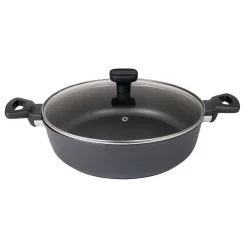 Best Pirce ๐งจ MasterPan Modern Series 5 Qt. Cast Aluminum Nonstick Saute Pan In Black With Glass Lid ๐