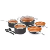 Promo 😉 Gotham Steel 10-Piece Ti-Ceramic Nonstick 🧥 Coating Cookware Set With Utensils 🔥
