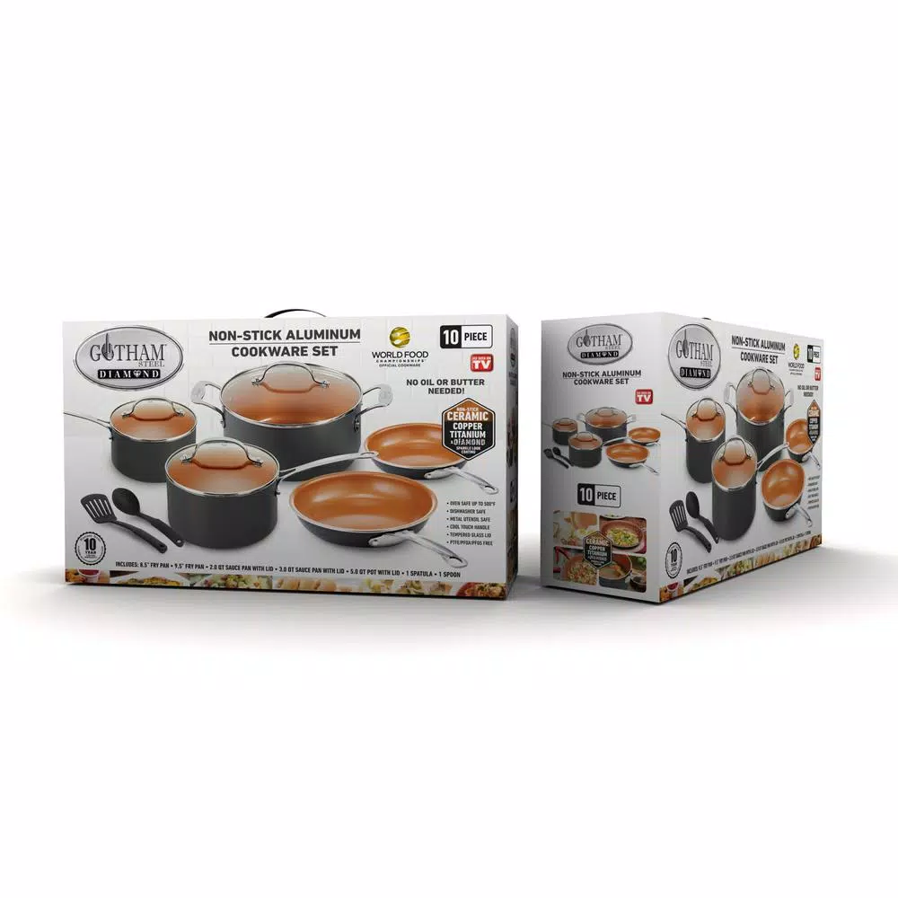 Promo ๐ Gotham Steel 10-Piece Ti-Ceramic Nonstick ๐งฅ Coating Cookware Set With Utensils ๐ฅ 3 Promo ๐ Gotham Steel 10-Piece Ti-Ceramic Nonstick ๐งฅ Coating Cookware Set With Utensils ๐ฅ - Image 3