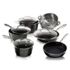 Best deal 🤩 GRANITESTONE 10-Piece Aluminum 🔨 Hammered Ultra-Durable Non-Stick Diamond Infused Cookware Set In Pewter 🔔