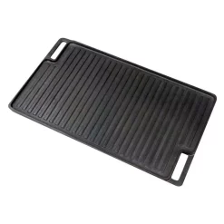 Outlet 🤩 NutriChef Reversible 18 In. Cast Iron Grill Pan In Black With Heat-Resistant Oven Grab Mitt ❤️