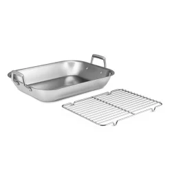 Deals 👍 Tramontina Gourmet Prima 10 Qt. Stainless Steel Roasting Pan With Basting Rack 🥰