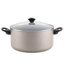 Cheap 👏 Farberware Dishwasher Safe 10.5 Qt. Aluminum Nonstick Stock Pot In Champagne With Glass Lid ✨