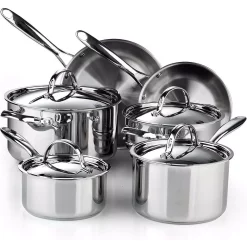 Best deal 🎉 Cooks Standard Classic 10-Piece Stainless Steel Cookware Set 👍