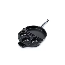 New 🔥 Fox Run Non-Stick Carbon Steel Omelette Pan With Egg Poacher Set ✨
