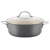Best Pirce 😍 Ayesha Curry Home Collection 7.5 Qt. Hard-Anodized Aluminum Nonstick Stock Pot In Charcoal Gray With Glass Lid 👏
