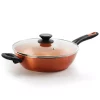Discount ✨ Gibson Home Home Cuisine 3 Qt. Aluminum Ceramic Nonstick Saute Pan In Copper With Glass Lid 🔥
