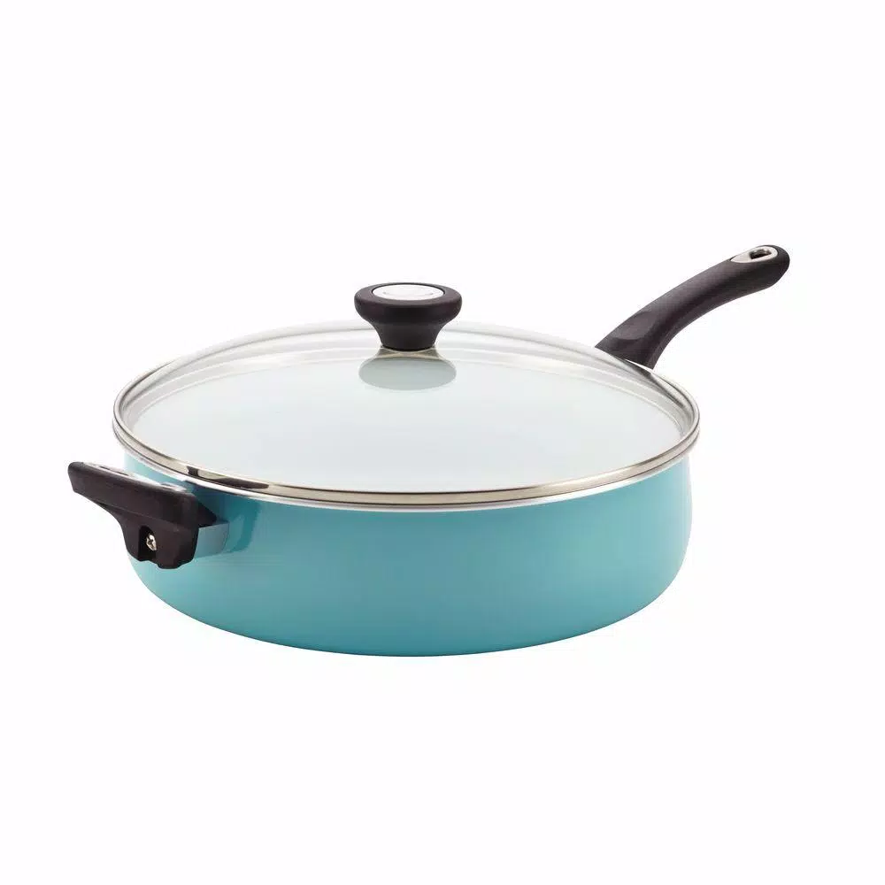 Best Sale ❤️ Farberware PurECOok 5 Qt. Aluminum Ceramic Nonstick Saute Pan In Aqua With Glass Lid ⌛ 1 Best Sale ❤️ Farberware PurECOok 5 Qt. Aluminum Ceramic Nonstick Saute Pan In Aqua With Glass Lid ⌛