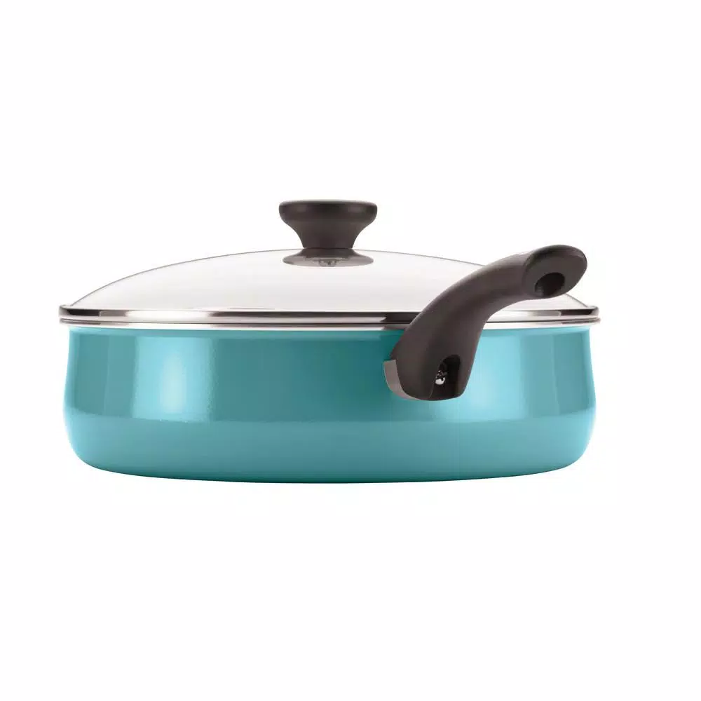 Best Sale ❤️ Farberware PurECOok 5 Qt. Aluminum Ceramic Nonstick Saute Pan In Aqua With Glass Lid ⌛ 2 Best Sale ❤️ Farberware PurECOok 5 Qt. Aluminum Ceramic Nonstick Saute Pan In Aqua With Glass Lid ⌛ - Image 2