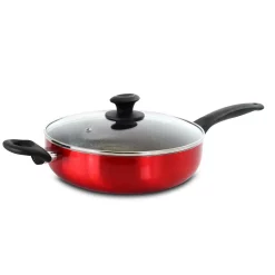 Brand new β Oster Merrion 3.5 Qt. Aluminum Nonstick Saute Pan In Red With Glass Lid β¨