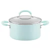 Discount 🛒 Rachael Ray Create Delicious 6 Qt. Aluminum Nonstick Stock Pot In Teal Shimmer With Glass Lid ⌛