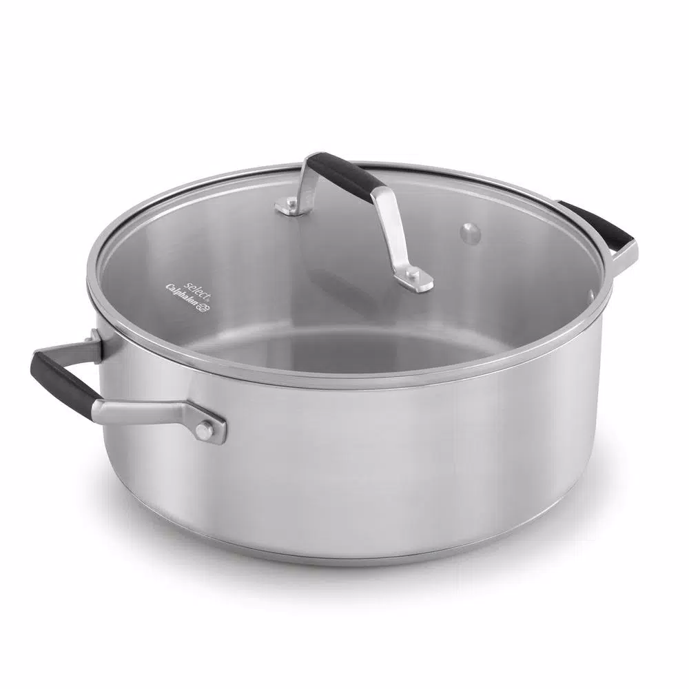 Discount 😀 Calphalon Select 5 Qt. Round Stainless Steel Dutch Oven With Glass Lid 🥰 1 Discount 😀 Calphalon Select 5 Qt. Round Stainless Steel Dutch Oven With Glass Lid 🥰