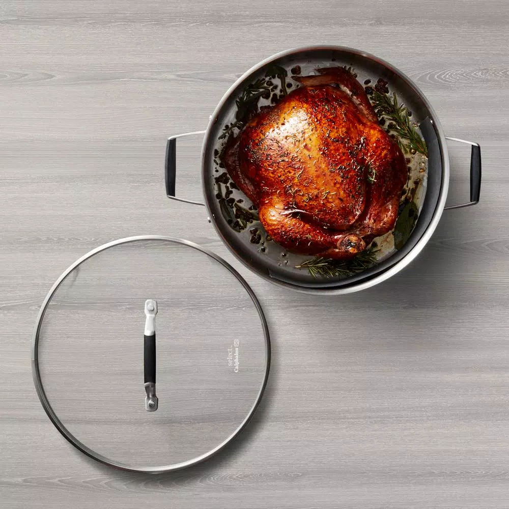 Discount 😀 Calphalon Select 5 Qt. Round Stainless Steel Dutch Oven With Glass Lid 🥰 4 Discount 😀 Calphalon Select 5 Qt. Round Stainless Steel Dutch Oven With Glass Lid 🥰 - Image 4