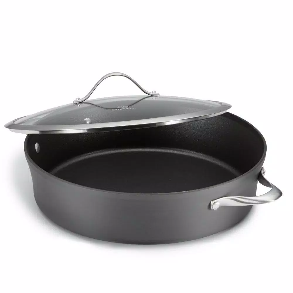 Promo 👍 Calphalon Contemporary 7 Qt. Aluminum Nonstick Saute Pan In Black With Glass Lid ✔️ 1 Promo 👍 Calphalon Contemporary 7 Qt. Aluminum Nonstick Saute Pan In Black With Glass Lid ✔️