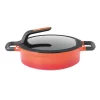 Hot Sale 💯 BergHOFF GEM Stay Cool 4.1 Qt. Cast Aluminum Nonstick Saute Pan In Orange With Glass Lid 💯