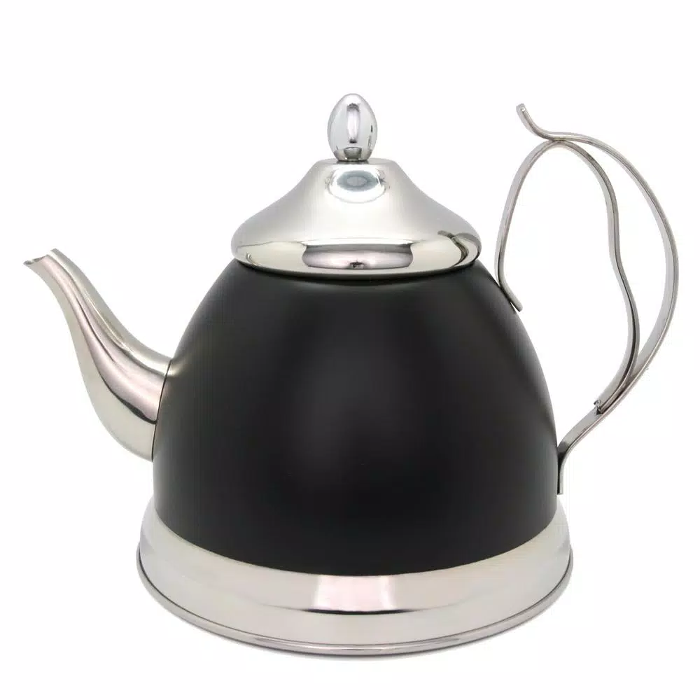 Flash Sale π Creative Home Nobili-Tea 2.0 Qt. Opaque Black Stainless Steel Tea Kettle With Removable Infuser Basket, Aluminum Capsulated Bottom π 1 Flash Sale π Creative Home Nobili-Tea 2.0 Qt. Opaque Black Stainless Steel Tea Kettle With Removable Infuser Basket, Aluminum Capsulated Bottom π