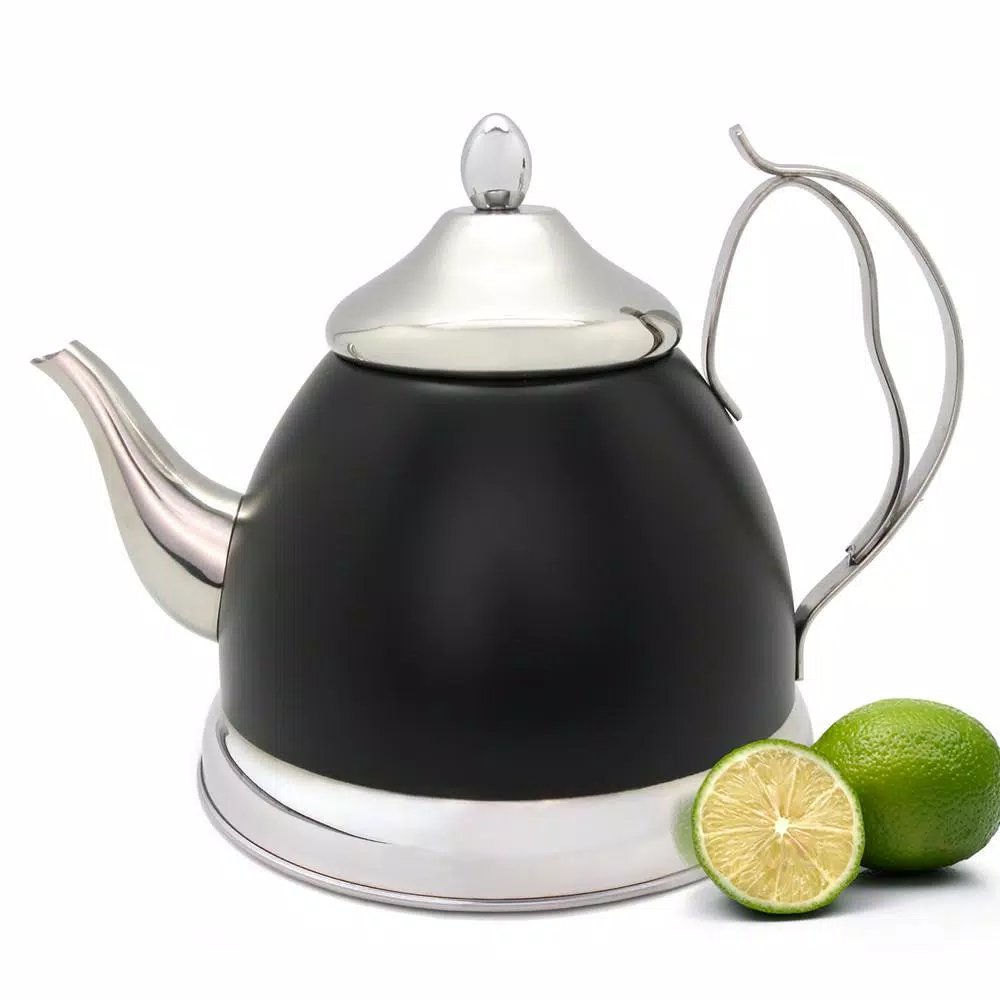 Flash Sale π Creative Home Nobili-Tea 2.0 Qt. Opaque Black Stainless Steel Tea Kettle With Removable Infuser Basket, Aluminum Capsulated Bottom π 2 Flash Sale π Creative Home Nobili-Tea 2.0 Qt. Opaque Black Stainless Steel Tea Kettle With Removable Infuser Basket, Aluminum Capsulated Bottom π - Image 2
