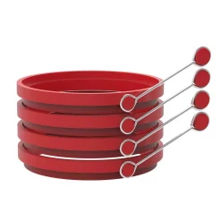 Discount 🎁 Chef Buddy Nonstick Silicone Egg Ring Molds (4-Pack) ❤️
