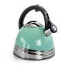Promo 💯 Mr. Coffee 10-Cup Blue Stainless Steel Whistling Tea Kettle ✔️