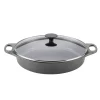 Deals 🤩 Rachael Ray Cast Iron Covered Braiser, 3.5-Quart, Gray Shimmer 🤩